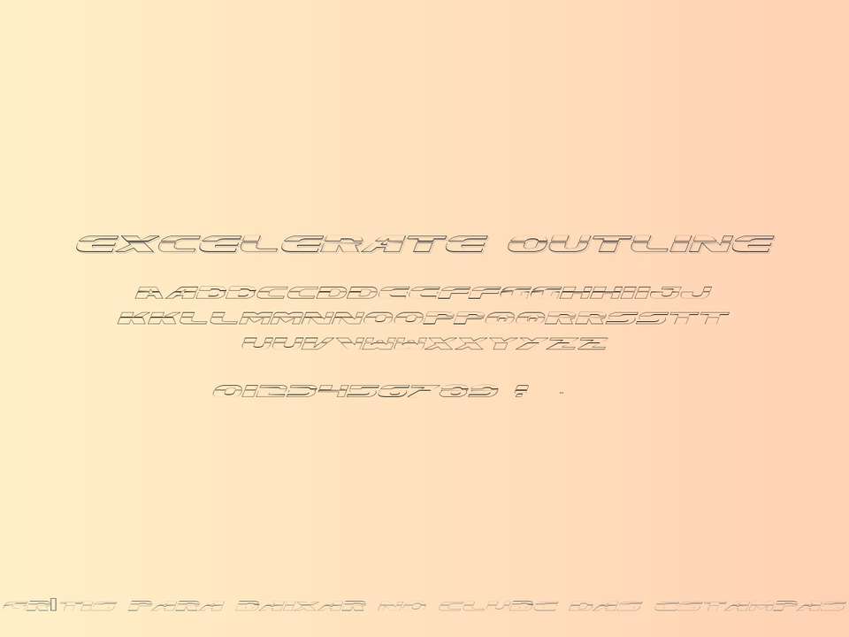 Fonte Excelerate Outline Grátis Para Baixar