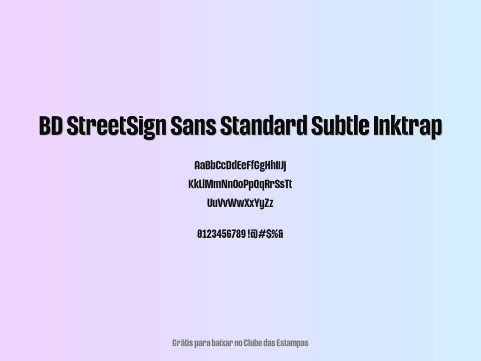 Fonte Bd Streetsign Sans Standard Subtle Inktrap Grátis Para Baixar