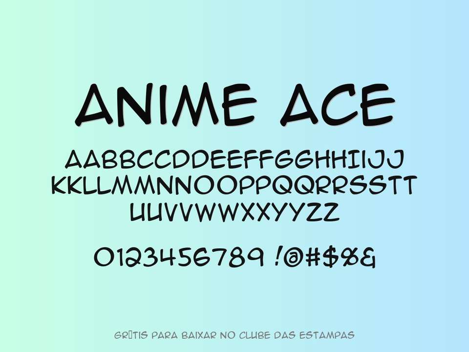 Fonte Anime Ace Grátis Para Baixar