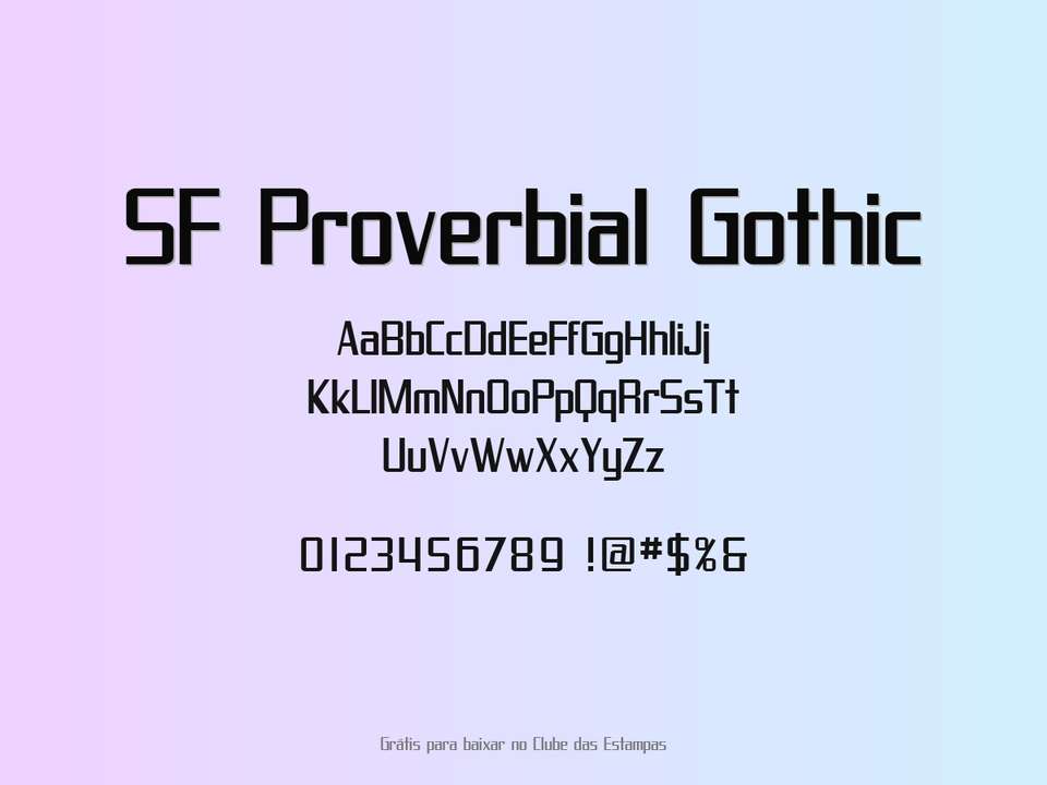 Fonte Sf Proverbial Gothic Grátis Para Baixar