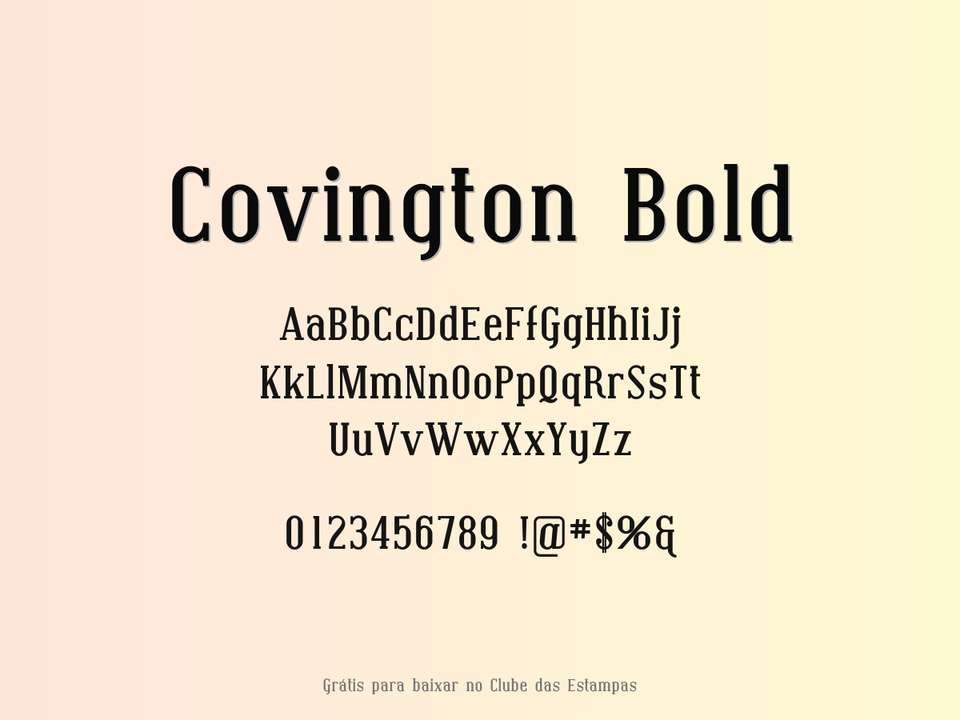 Fonte Covington Bold Grátis Para Baixar