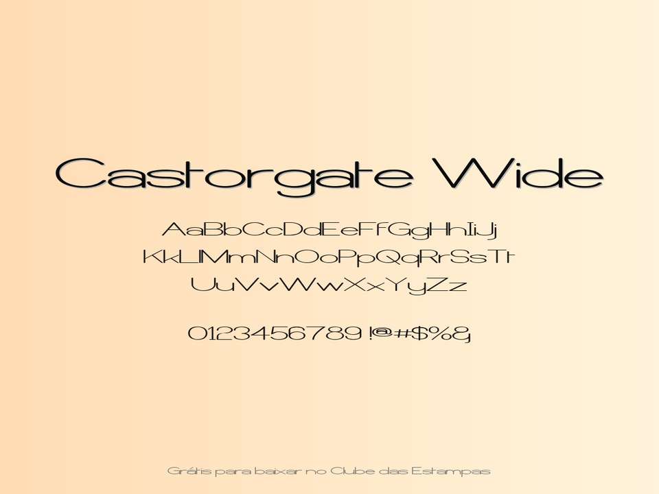 Fonte Castorgate Wide Grátis Para Baixar