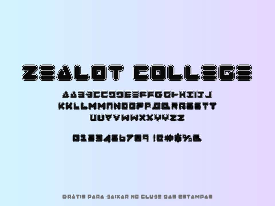 Fonte Zealot College Grátis Para Baixar