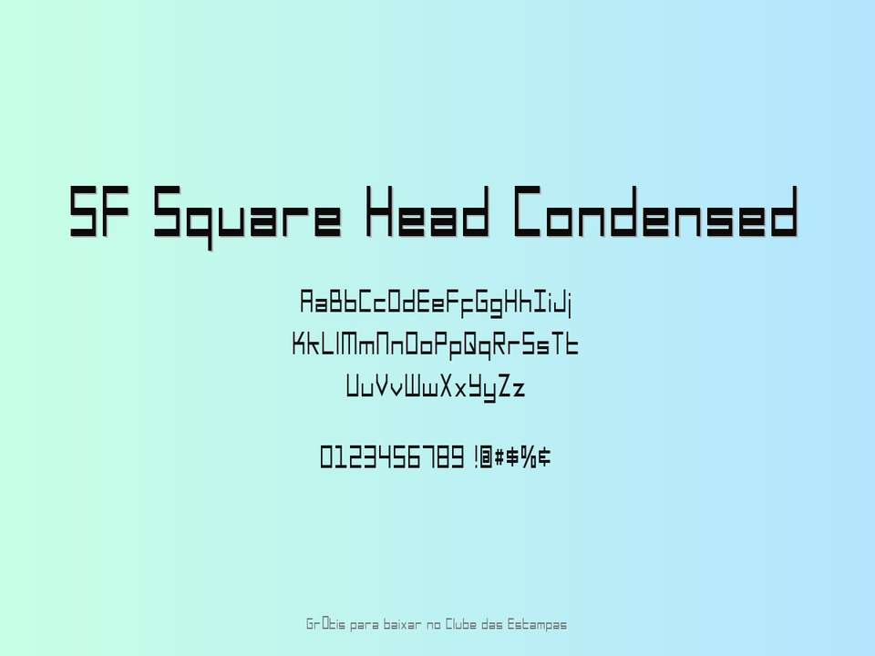 Fonte Sf Square Head Condensed Grátis Para Baixar