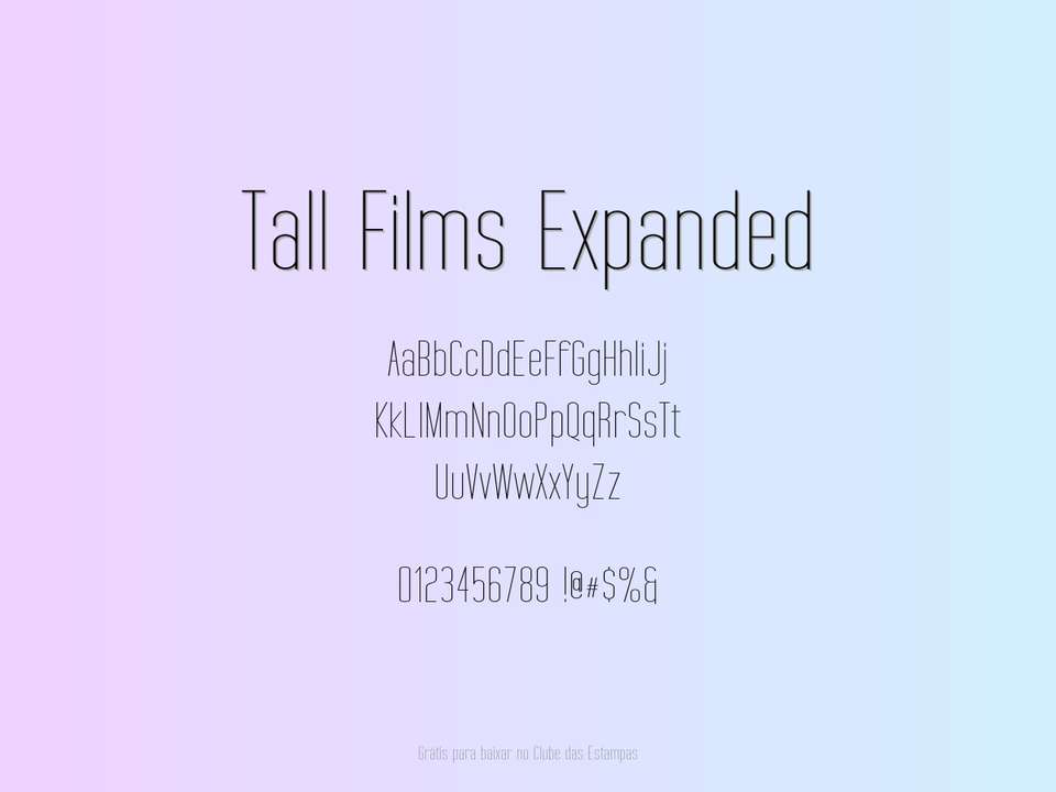 Fonte Tall Films Expanded Grátis Para Baixar