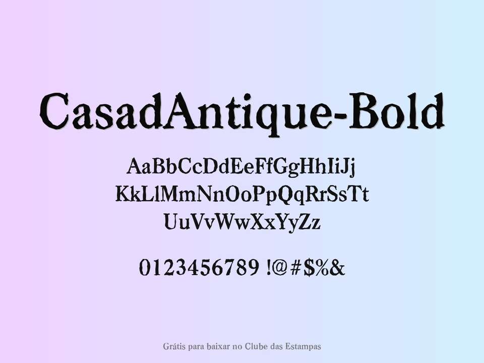Fonte Casadantique Bold Grátis Para Baixar