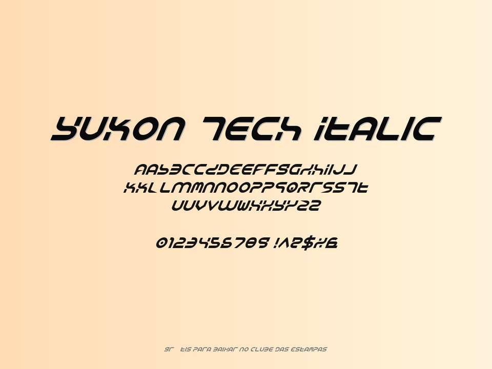 Fonte Yukon Tech Italic Grátis Para Baixar