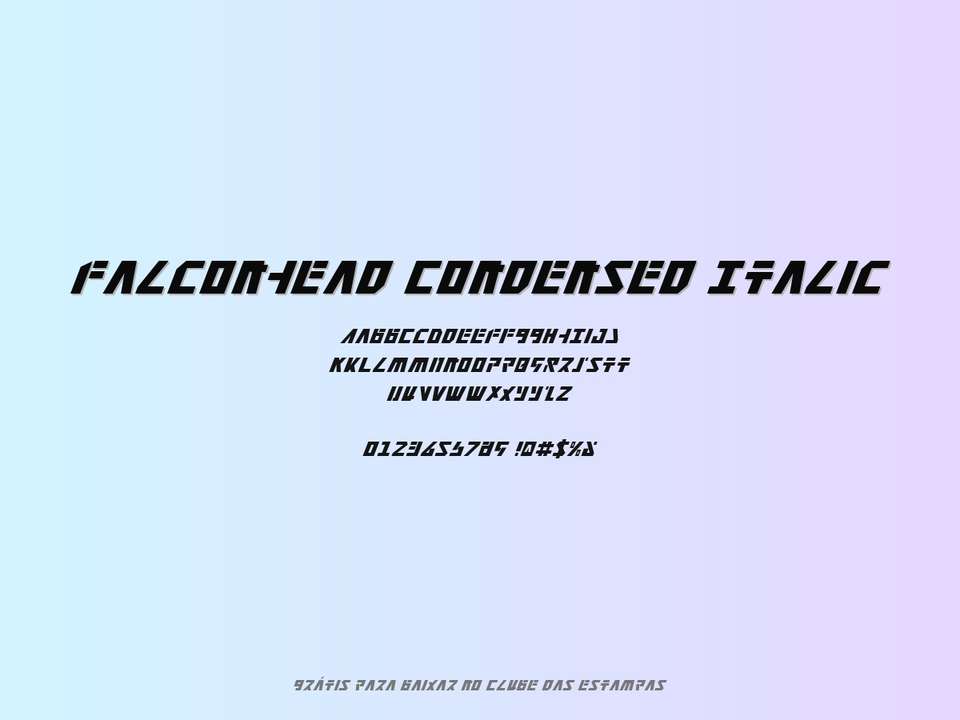 Fonte Falconhead Condensed Italic Grátis Para Baixar