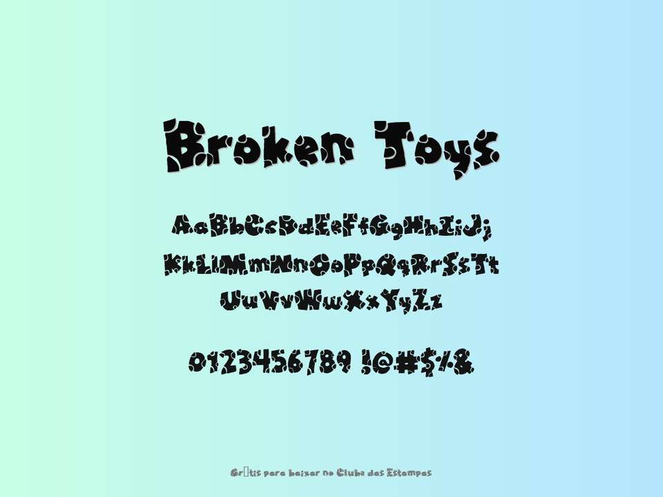 Fonte Broken Toys Grátis Para Baixar