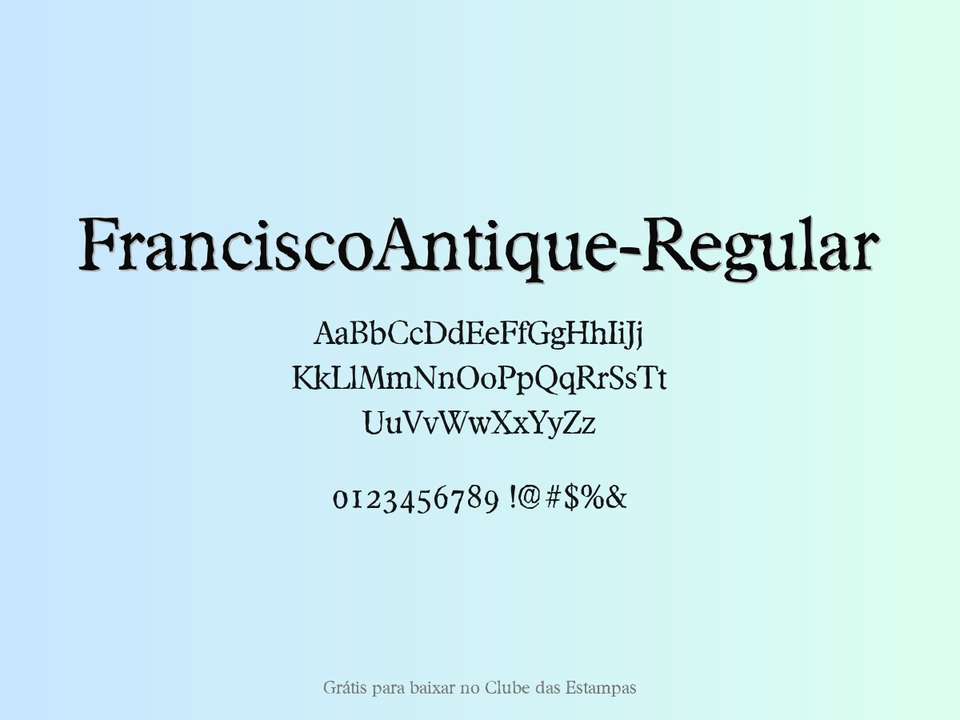 Fonte Franciscoantique Regular Grátis Para Baixar