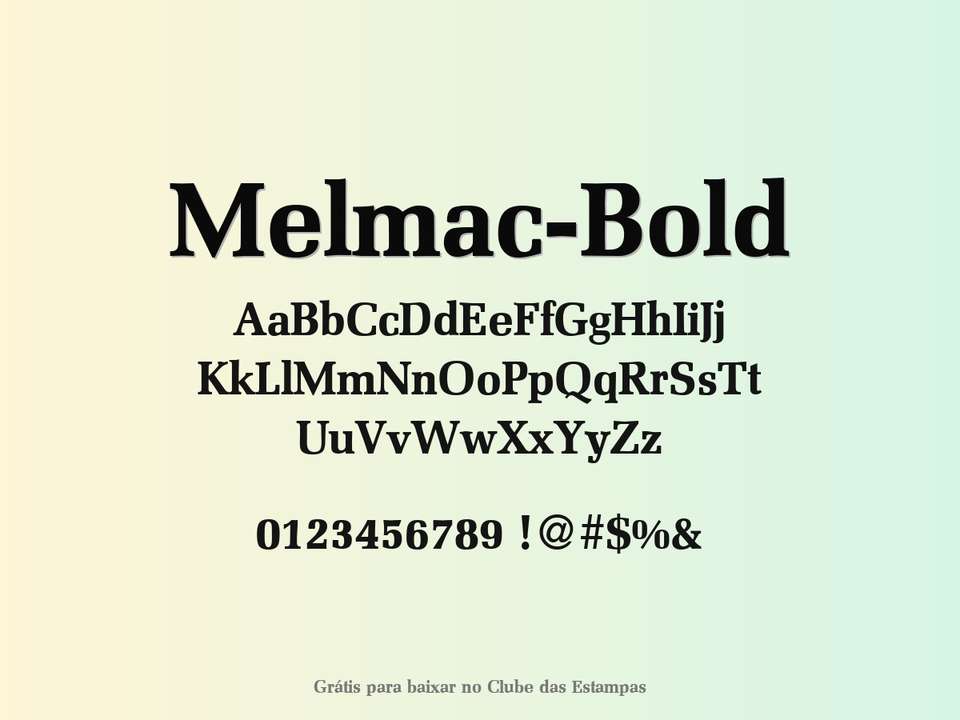 Fonte Melmac Bold Grátis Para Baixar