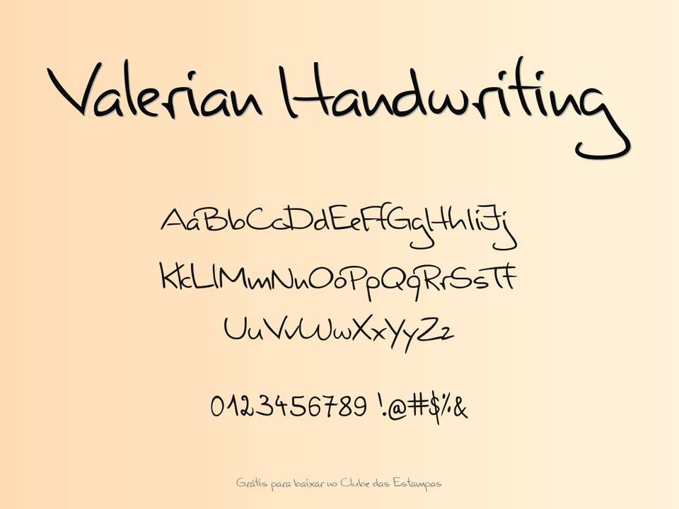 Fonte Valerian Handwriting Grátis Para Baixar