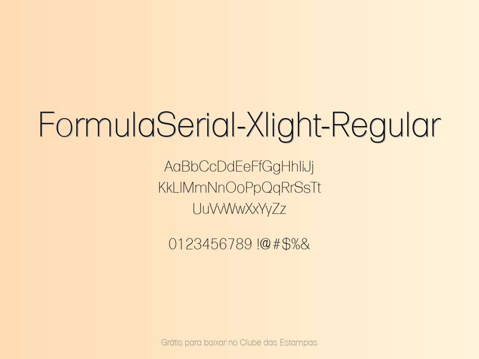 Fonte Formulaserial Xlight Regular Grátis Para Baixar