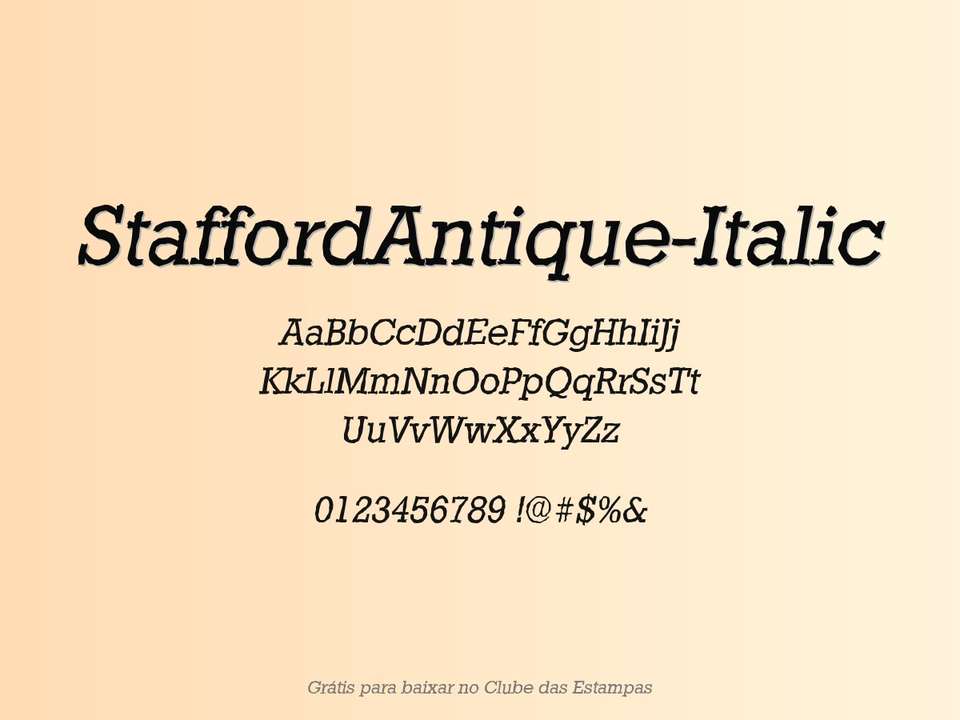 Fonte Staffordantique Italic Grátis Para Baixar