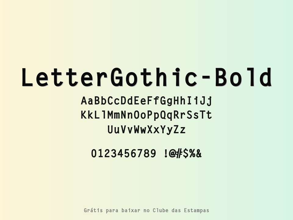 Fonte Lettergothic Bold Grátis Para Baixar