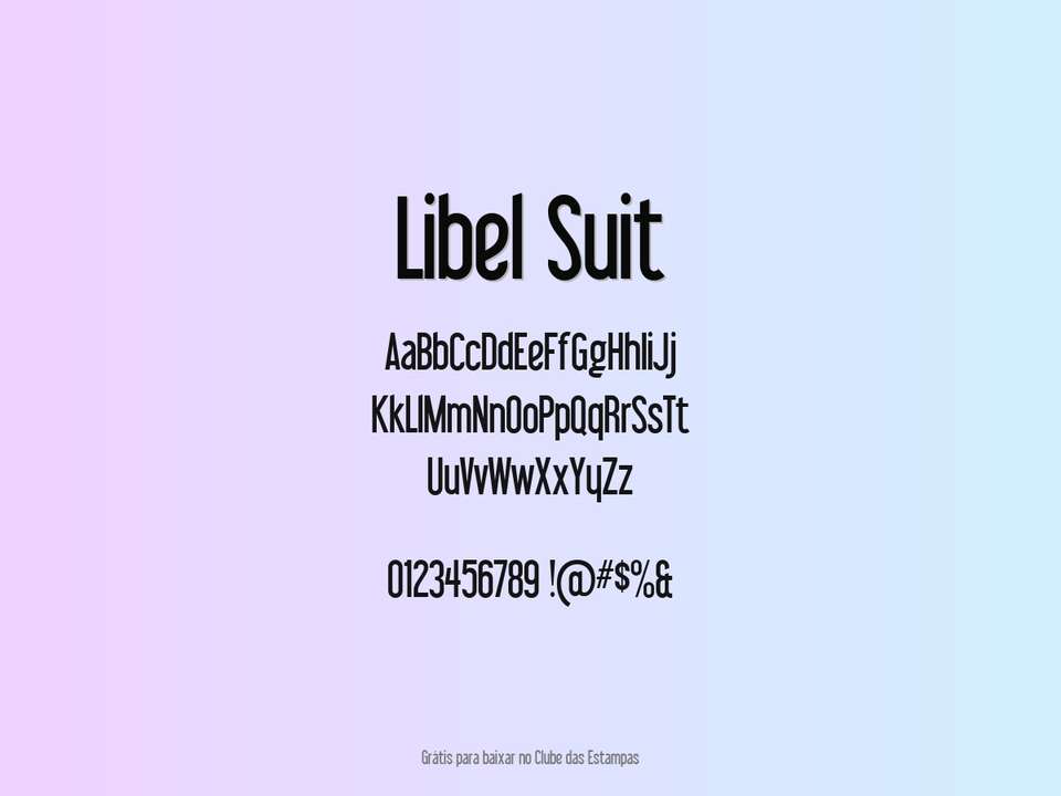 Fonte Libel Suit Grátis Para Baixar