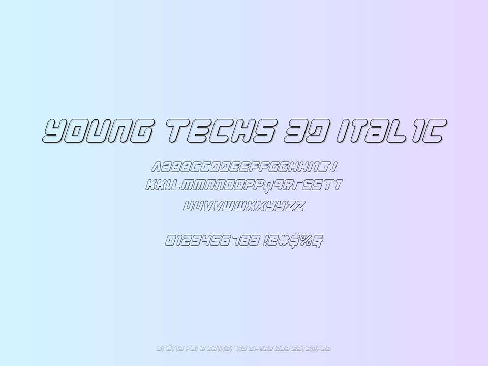 Fonte Young Techs 3d Italic Grátis Para Baixar