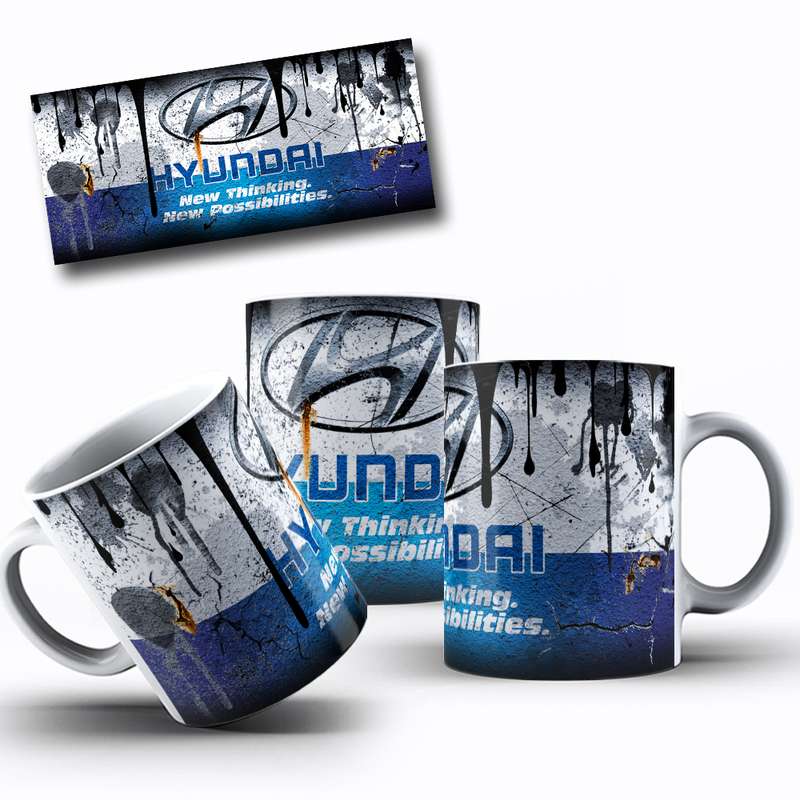 Arte Para Caneca Hyundai Logotipo Grafite 19