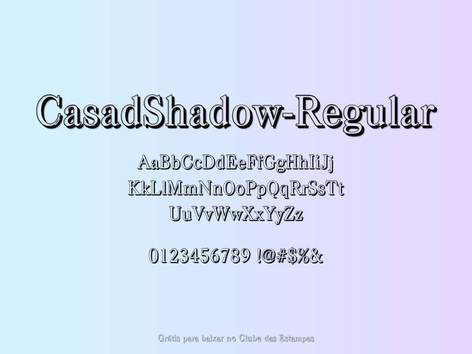 Fonte Casadshadow Regular Grátis Para Baixar