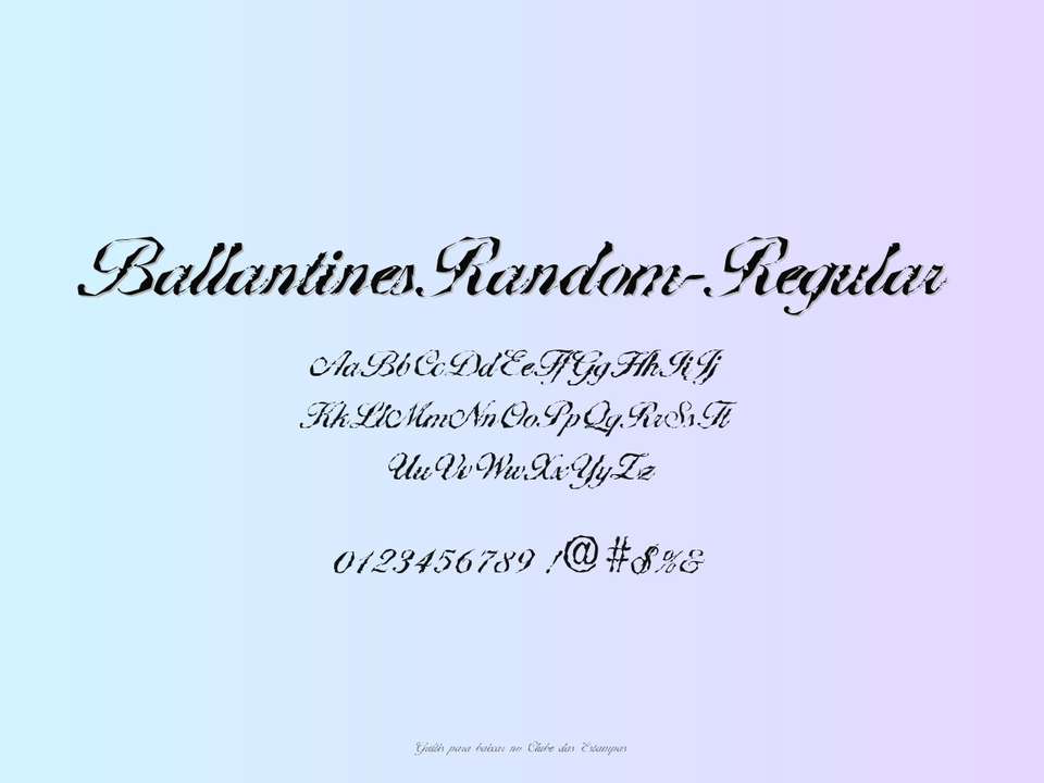 Fonte Ballantinesrandom Regular Grátis Para Baixar