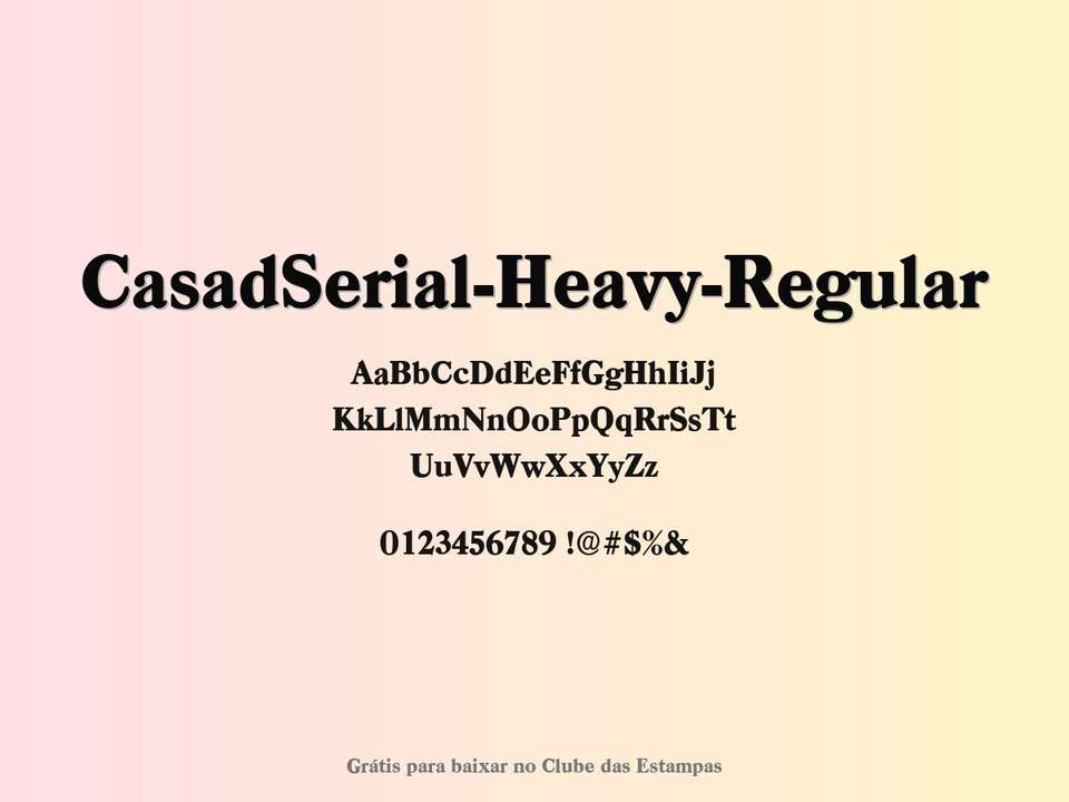 Fonte Casadserial Heavy Regular Grátis Para Baixar