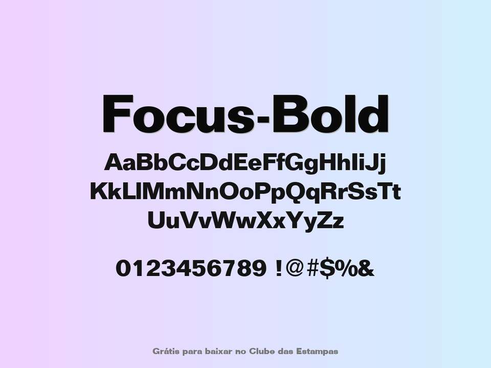 Fonte Focus Bold Grátis Para Baixar