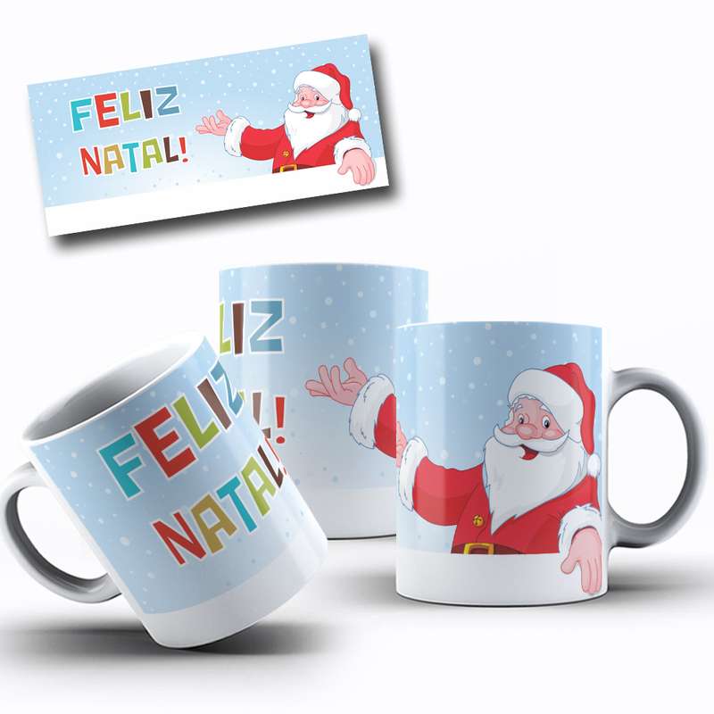 Arte Para Caneca Feliz Natal Personagem Natalino Cartoon 45