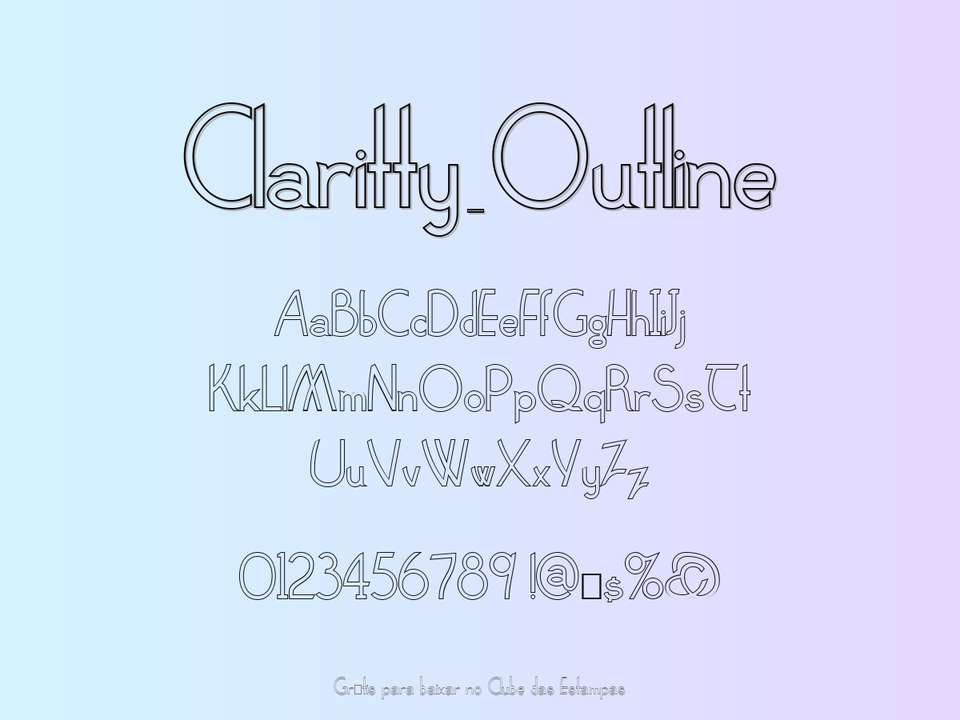 Fonte Claritty Outline Grátis Para Baixar