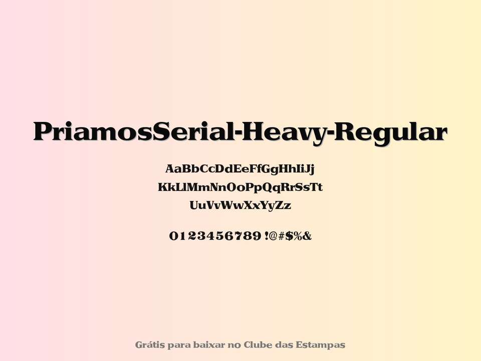 Fonte Priamosserial Heavy Regular Grátis Para Baixar