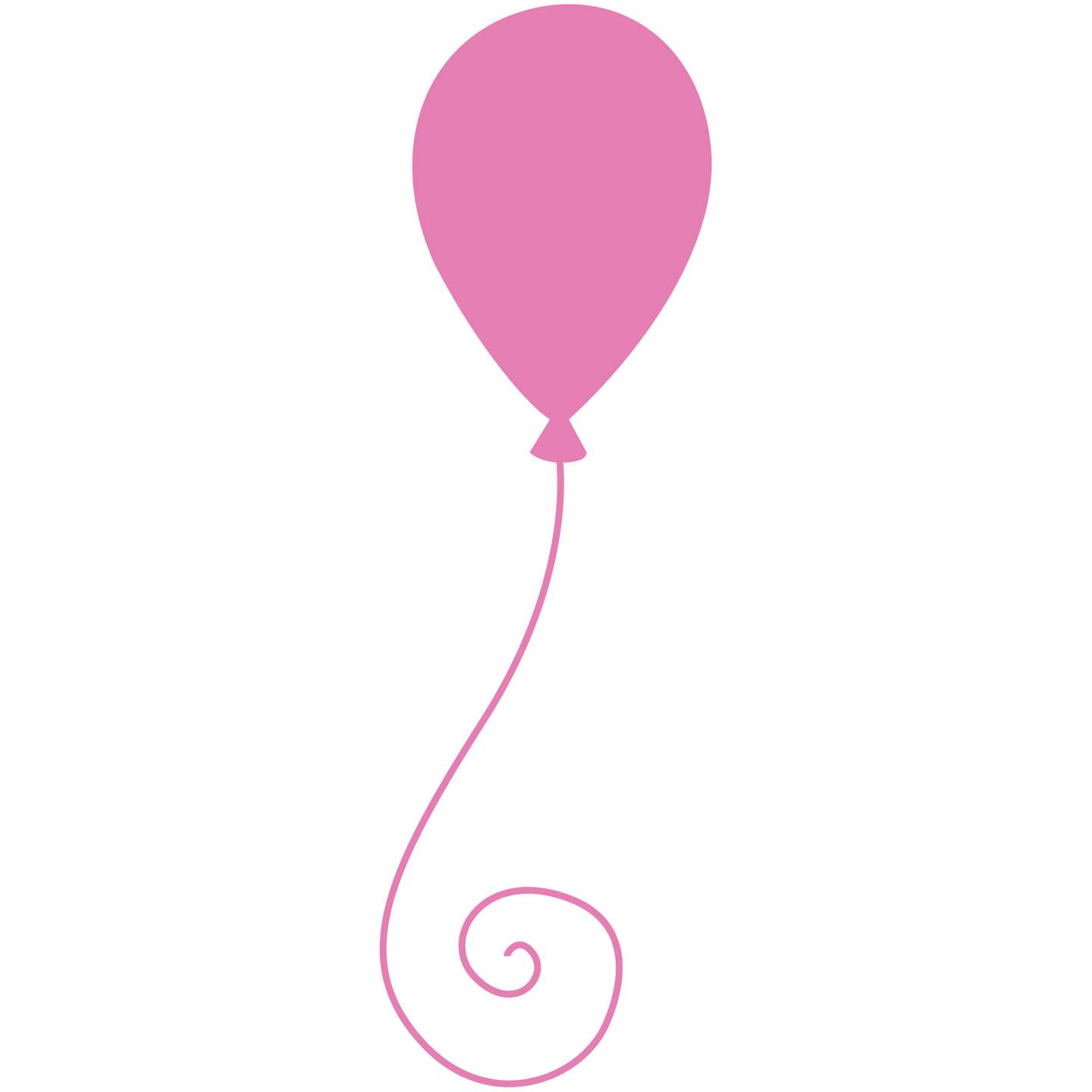 Balão Rosa Com Fita Festa Png Grátis Para Baixar