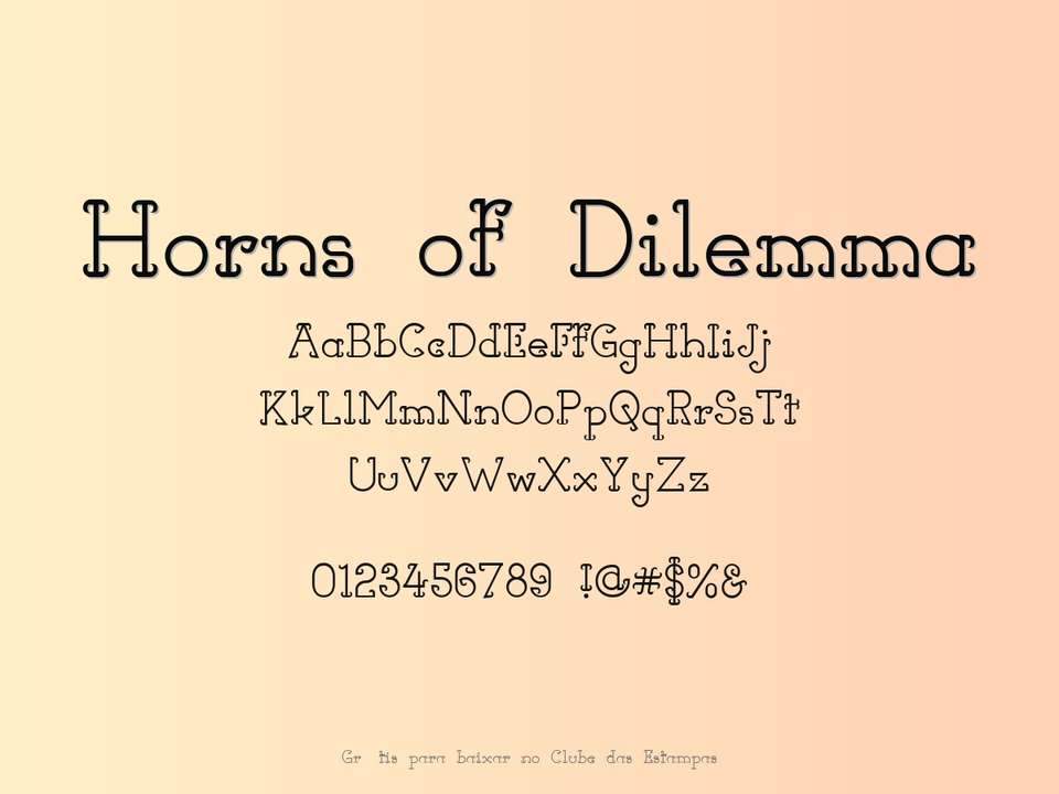 Fonte Horns Of Dilemma Grátis Para Baixar