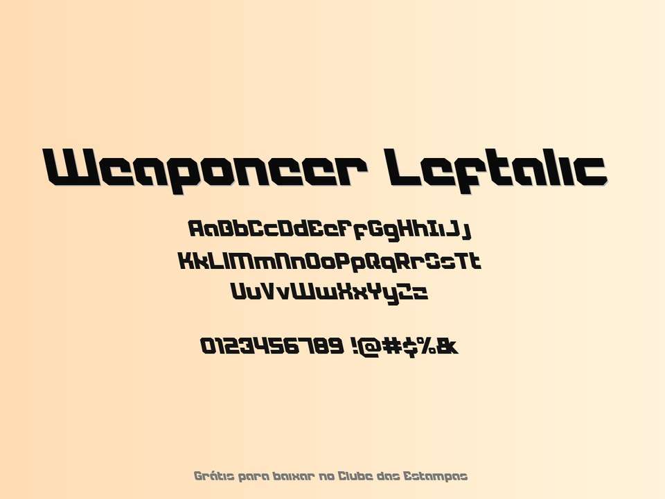Fonte Weaponeer Leftalic Grátis Para Baixar