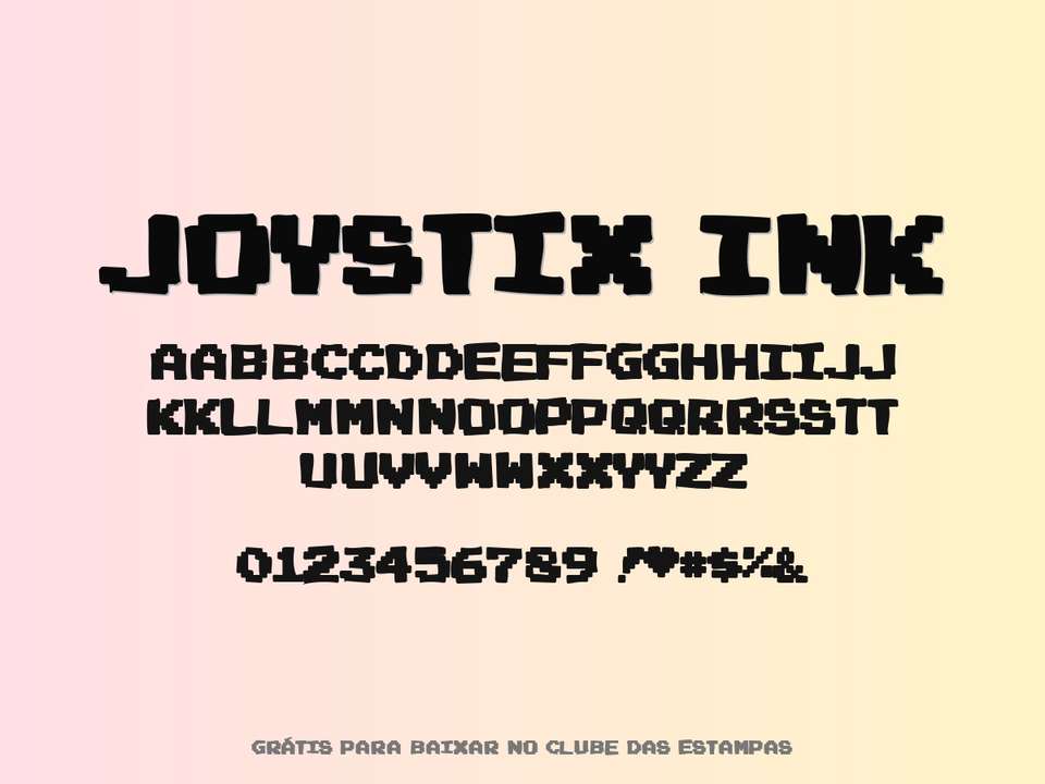 Fonte Joystix Ink Grátis Para Baixar