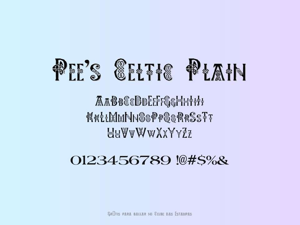 Fonte Pee's Celtic Plain Grátis Para Baixar