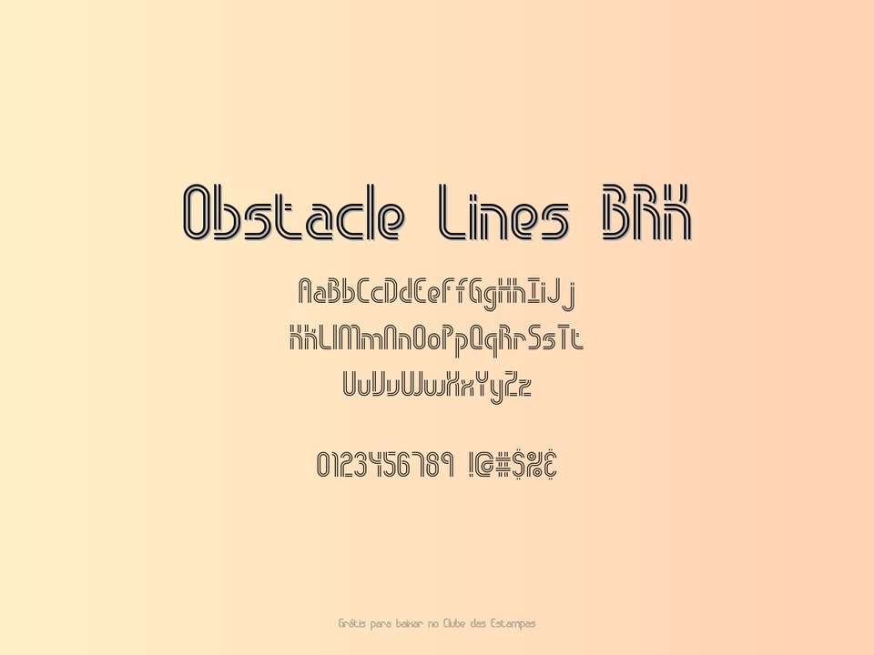 Fonte Obstacle Lines Brk Grátis Para Baixar
