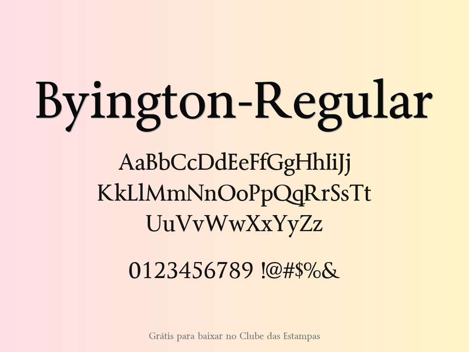 Fonte Byington Regular Grátis Para Baixar