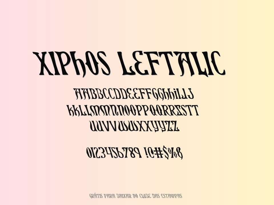 Fonte Xiphos Leftalic Grátis Para Baixar