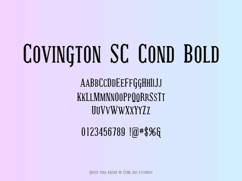 Fonte Covington Sc Cond Bold Grátis Para Baixar