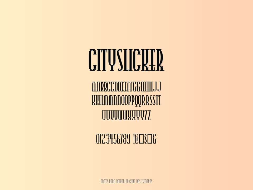 Fonte Cityslicker Grátis Para Baixar