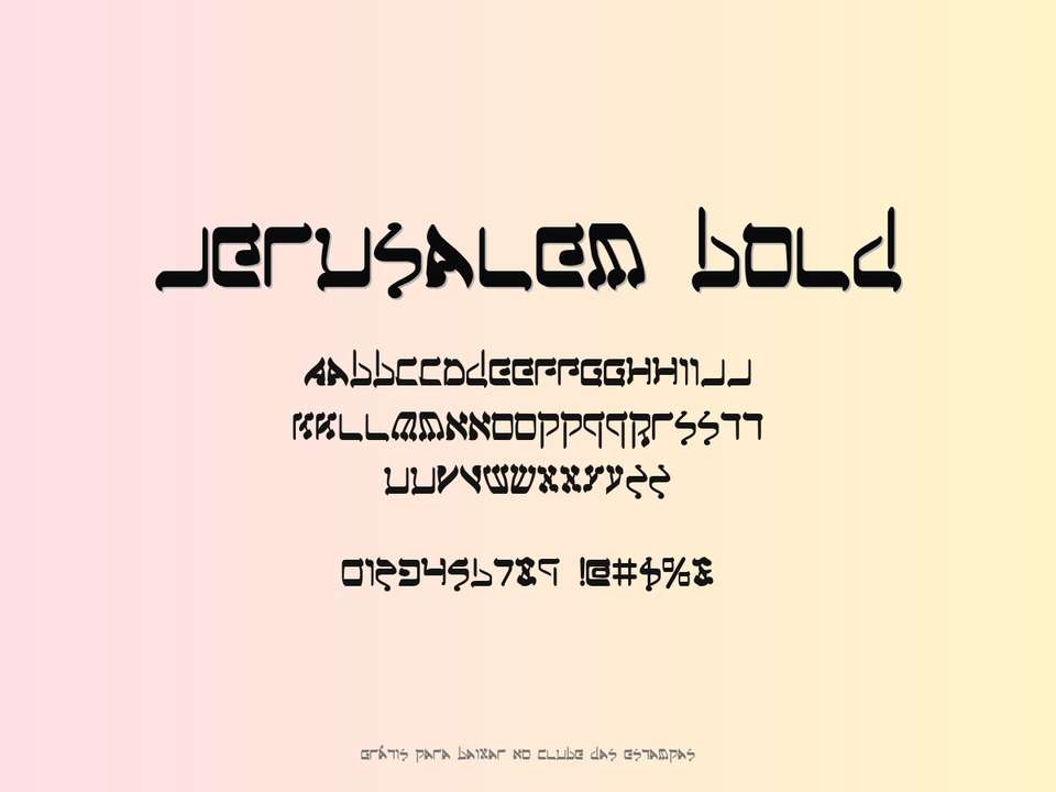 Fonte Jerusalem Bold Grátis Para Baixar
