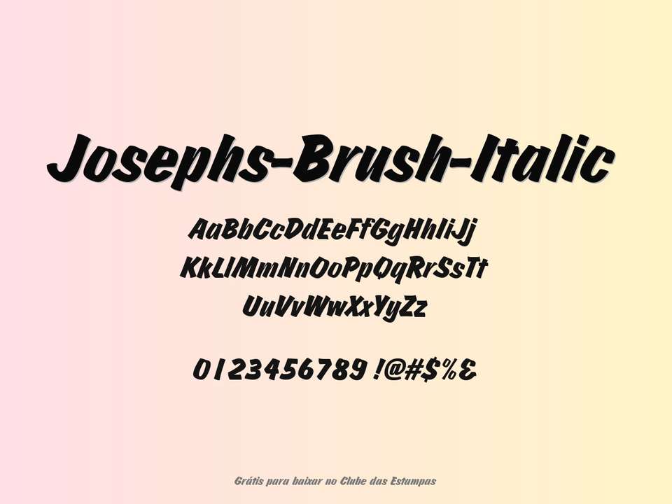 Fonte Josephs Brush Italic Grátis Para Baixar