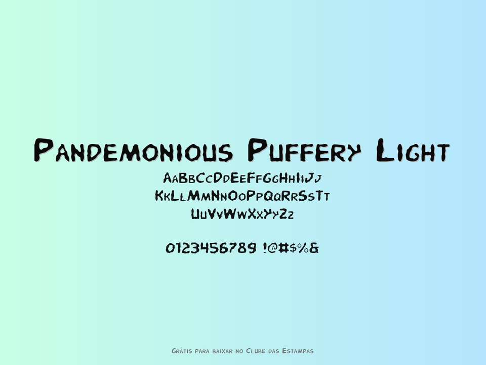 Fonte Pandemonious Puffery Light Grátis Para Baixar