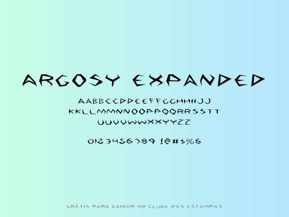 Fonte Argosy Expanded Grátis Para Baixar