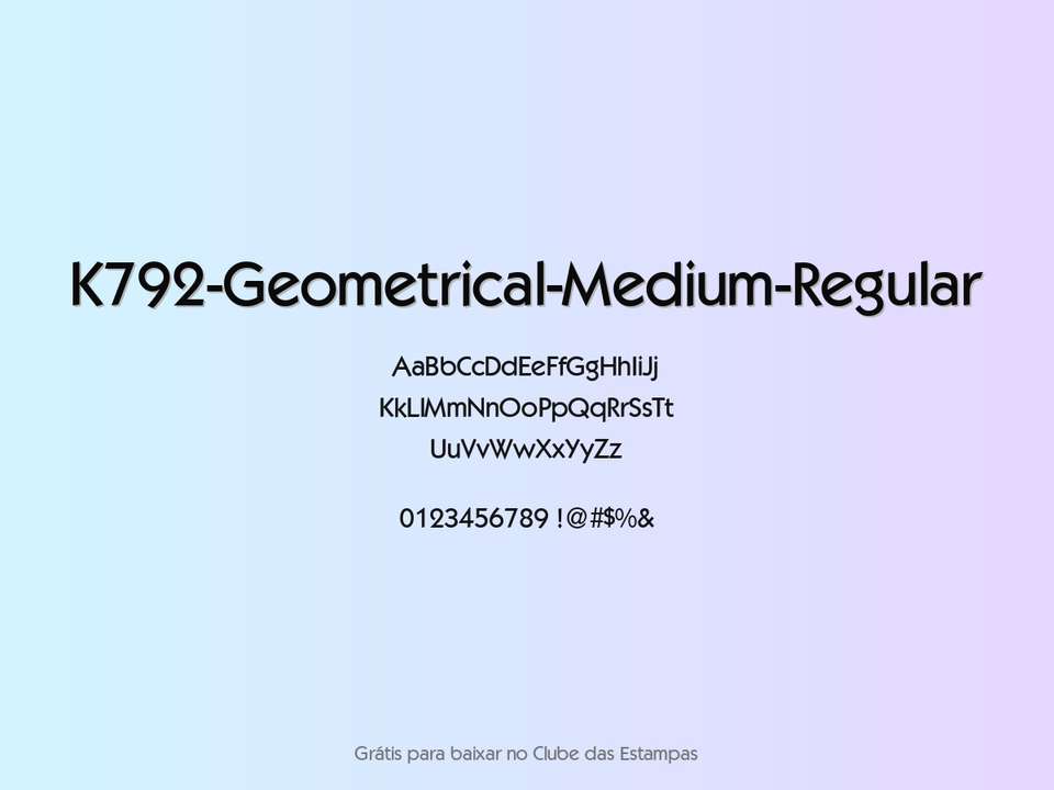 Fonte K792 Geometrical Medium Regular Grátis Para Baixar