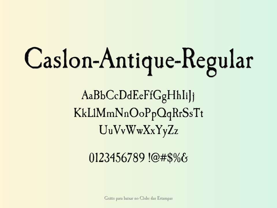 Fonte Caslon Antique Regular Grátis Para Baixar