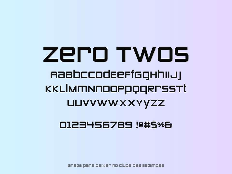 Fonte Zero Twos Grátis Para Baixar