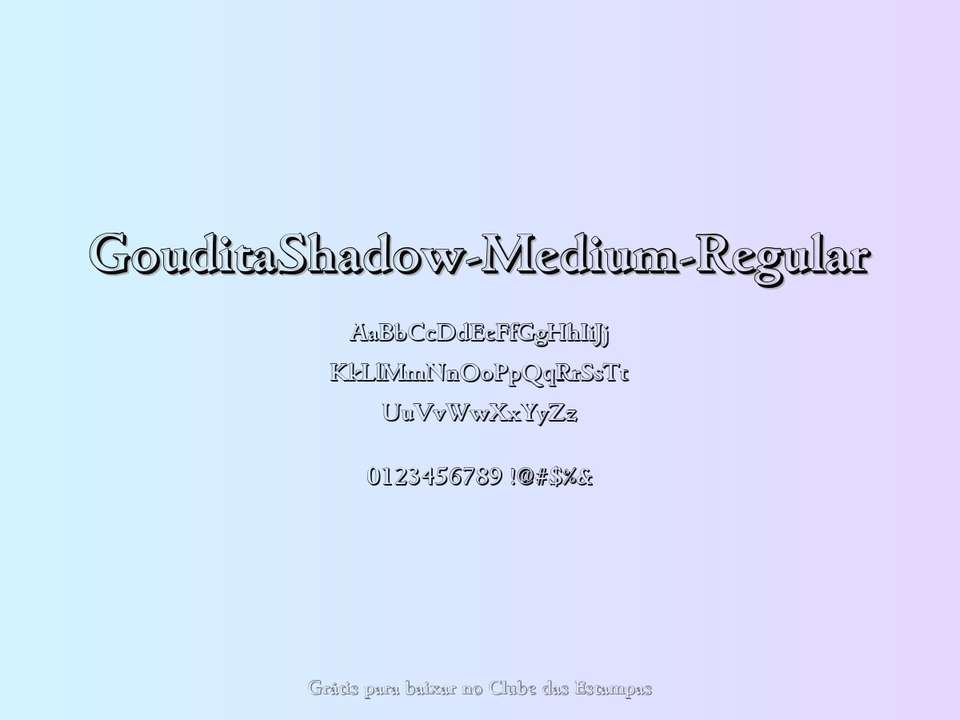Fonte Gouditashadow Medium Regular Grátis Para Baixar