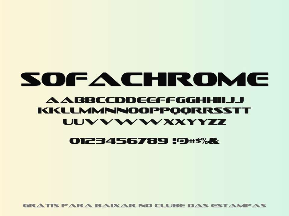 Fonte Sofachrome Grátis Para Baixar
