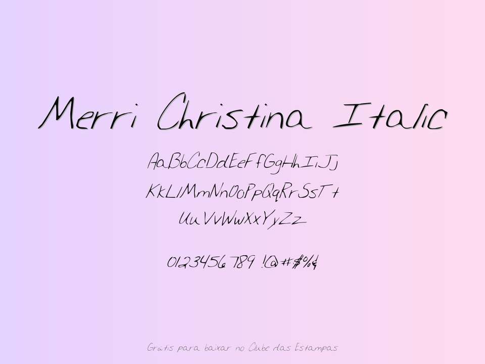 Fonte Merri Christina Italic Grátis Para Baixar