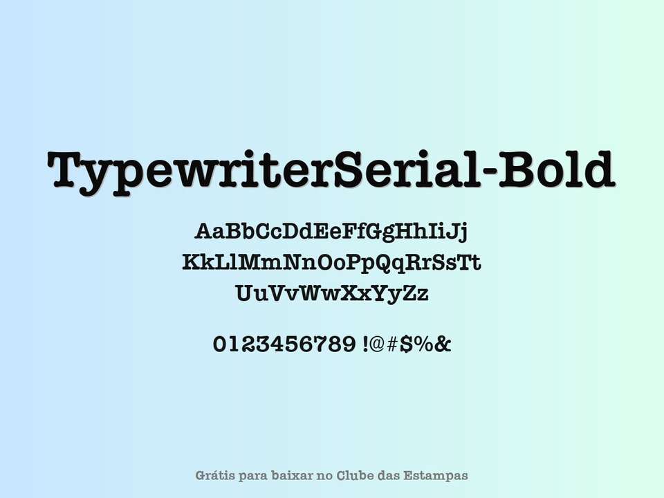 Fonte Typewriterserial Bold Grátis Para Baixar